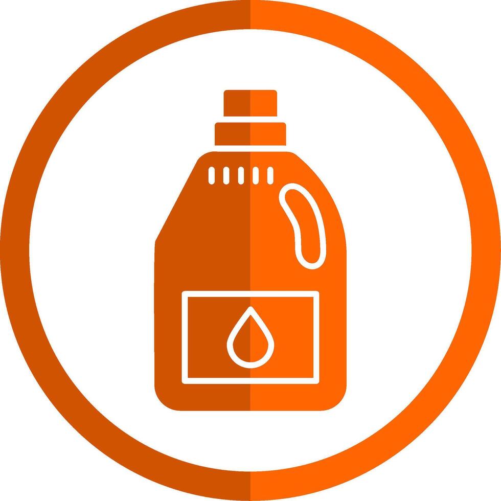 Waschmittel Glyphe Orange Kreis Symbol vektor