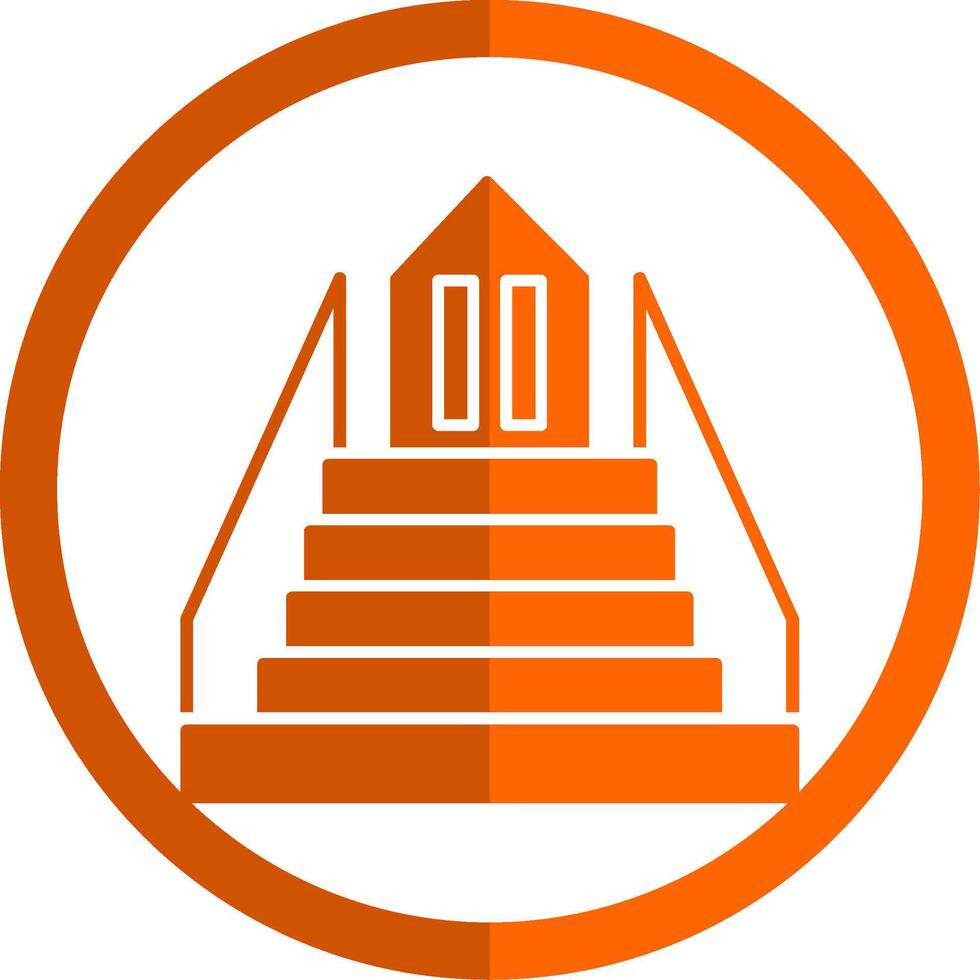 mimbar Glyphe Orange Kreis Symbol vektor