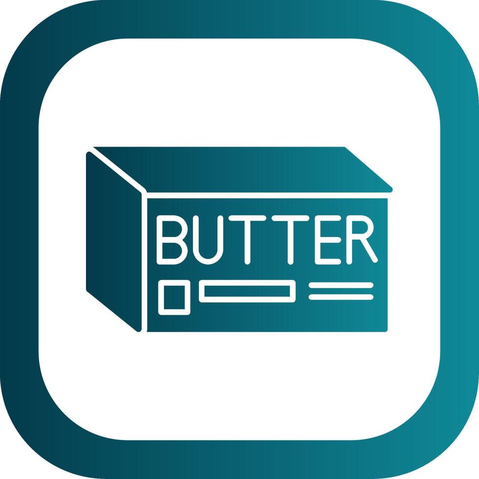 Butter Glyphe Gradient runden Ecke Symbol vektor