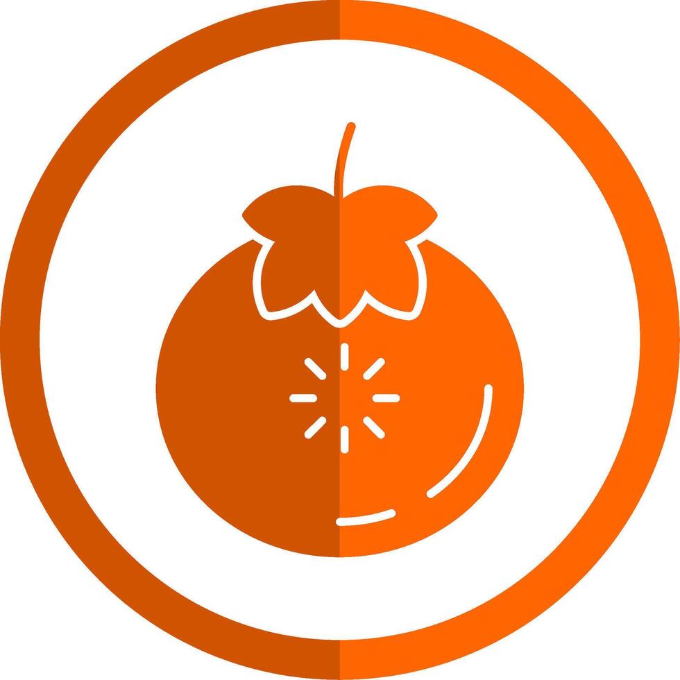 Tomate Glyphe Orange Kreis Symbol vektor