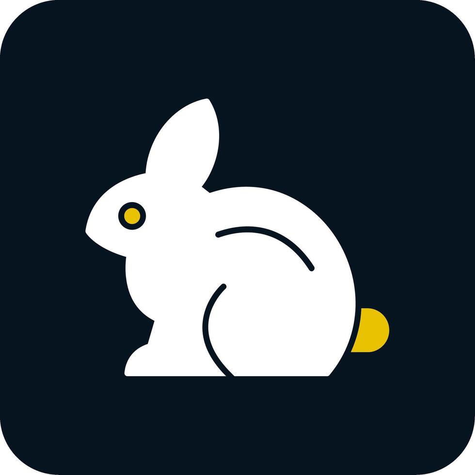 Kaninchen-Glyphe zweifarbiges Symbol vektor