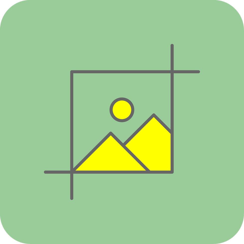 Ernte gefüllt Gelb Symbol vektor