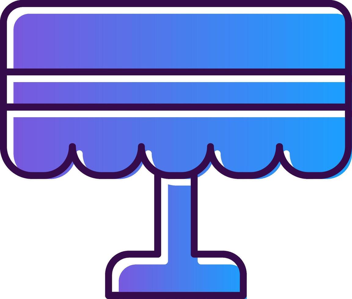 Tabelle Stoff Gradient gefüllt Symbol vektor