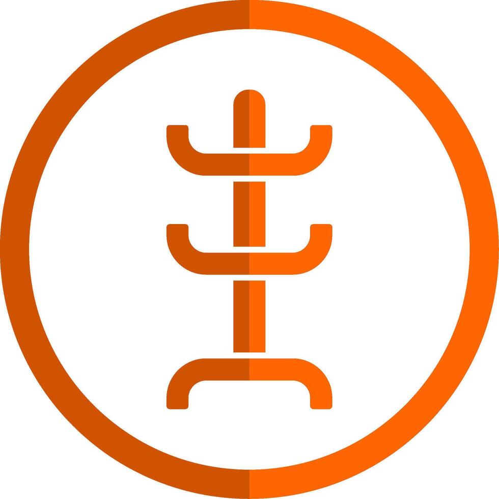 Mantel Gestell Glyphe Orange Kreis Symbol vektor