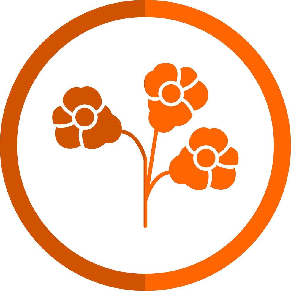 Hundebann Glyphe Orange Kreis Symbol vektor