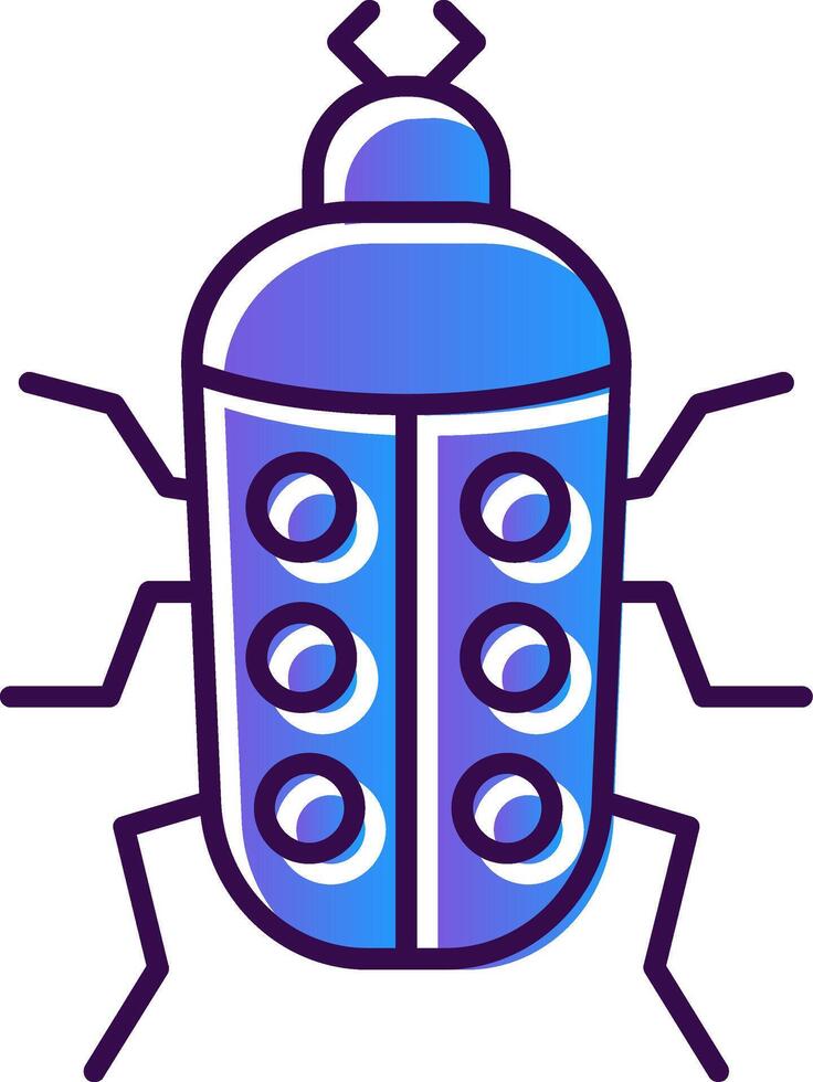 insekt lutning fylld ikon vektor