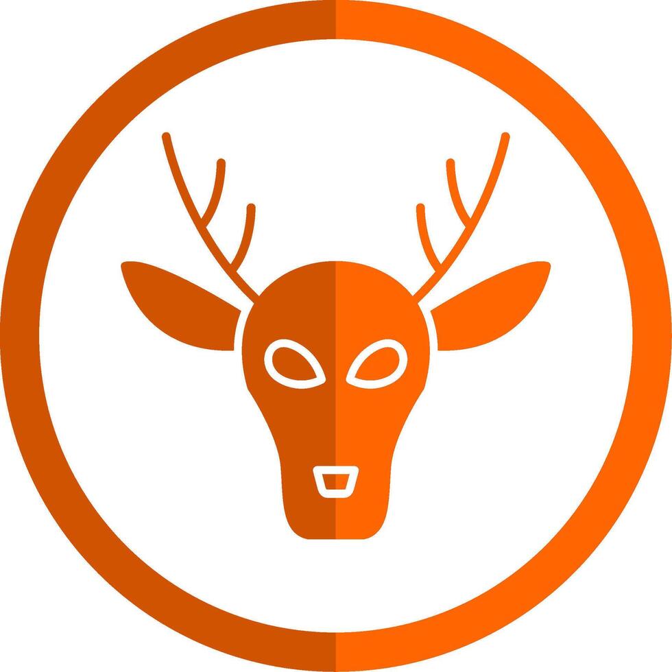 Hirsch Glyphe Orange Kreis Symbol vektor