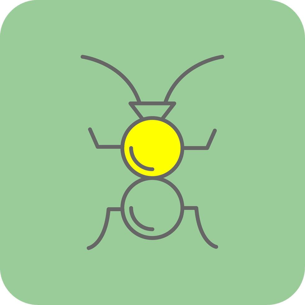 Formicidae gefüllt Gelb Symbol vektor
