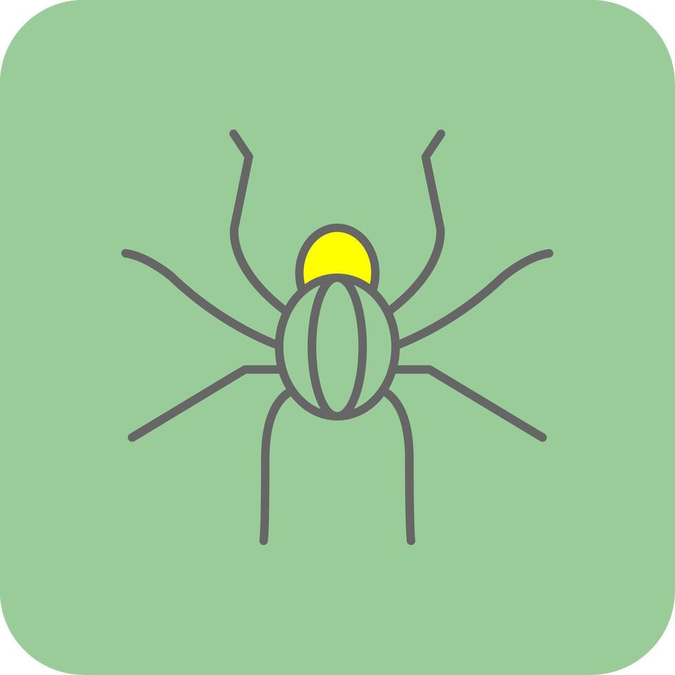 Spindel fylld gul ikon vektor