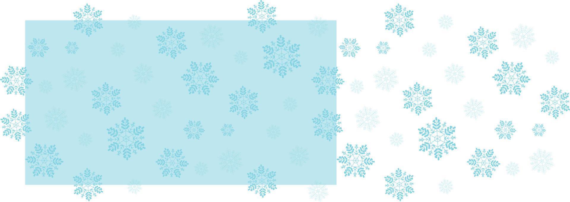 Schneeflocken nahtlose Vektormuster frostig blaue Farben Hintergrund vektor