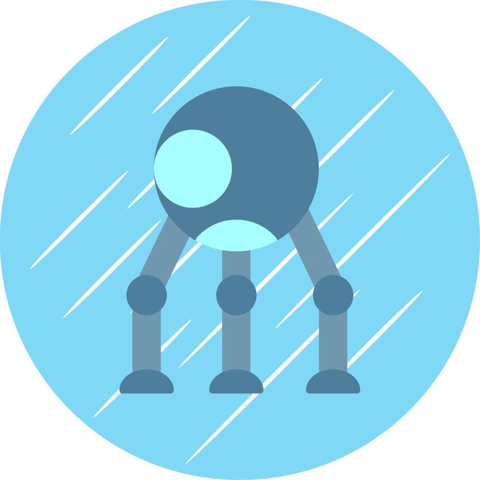 Roboter eben Blau Kreis Symbol vektor