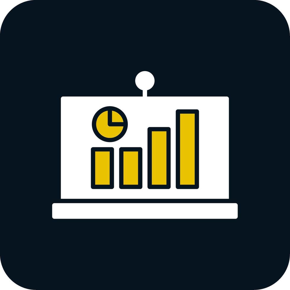 Statistik-Glyphe zweifarbiges Symbol vektor