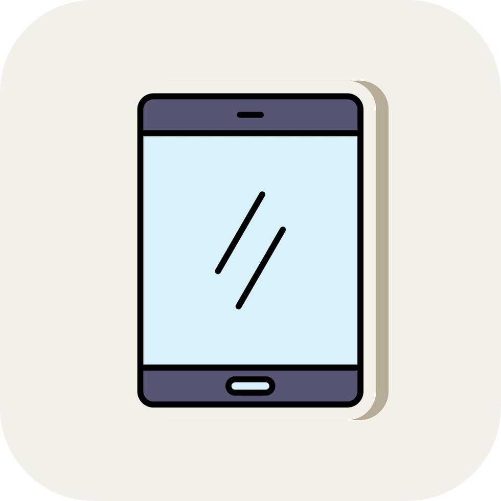 smartphone linje fylld vit skugga ikon vektor