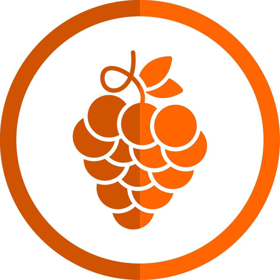 zinfandel Trauben Glyphe Orange Kreis Symbol vektor