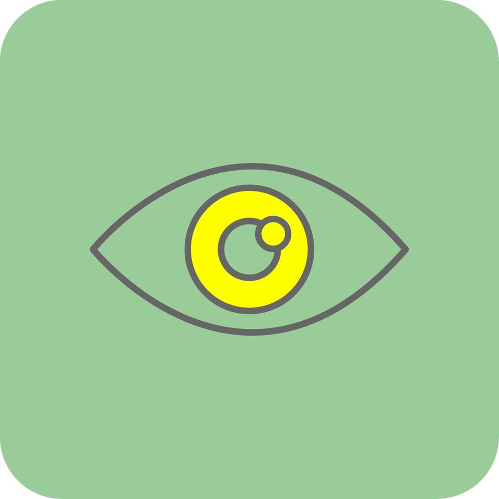Auge gefüllt Gelb Symbol vektor