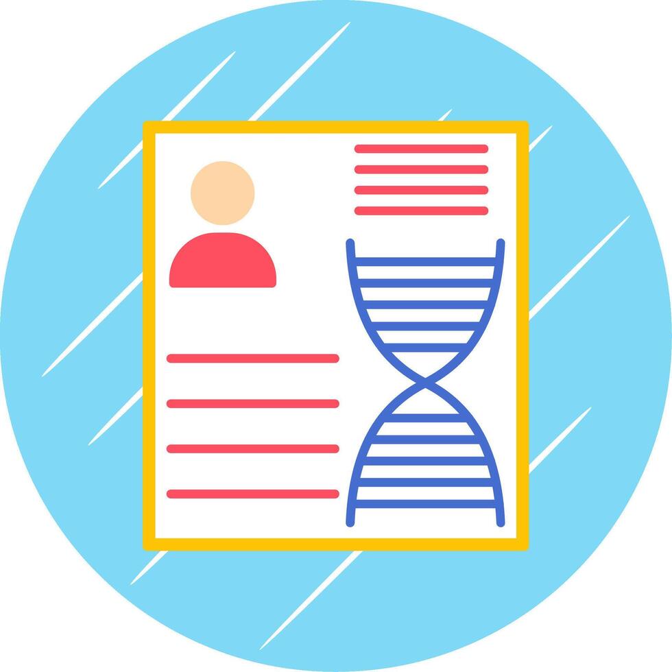 dna platt blå cirkel ikon vektor