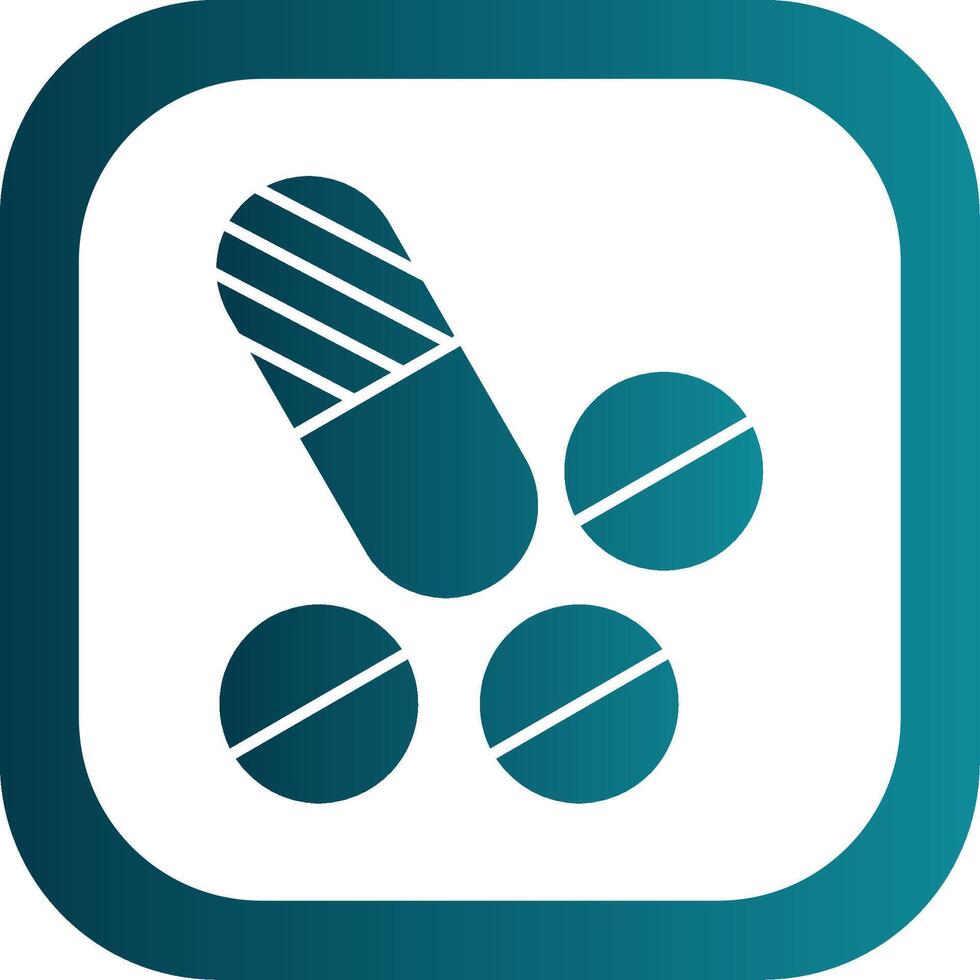 Tabletten Glyphe Gradient runden Ecke Symbol vektor