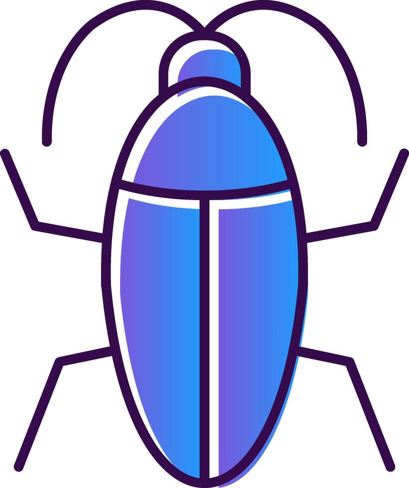 kackerlacka lutning fylld ikon vektor