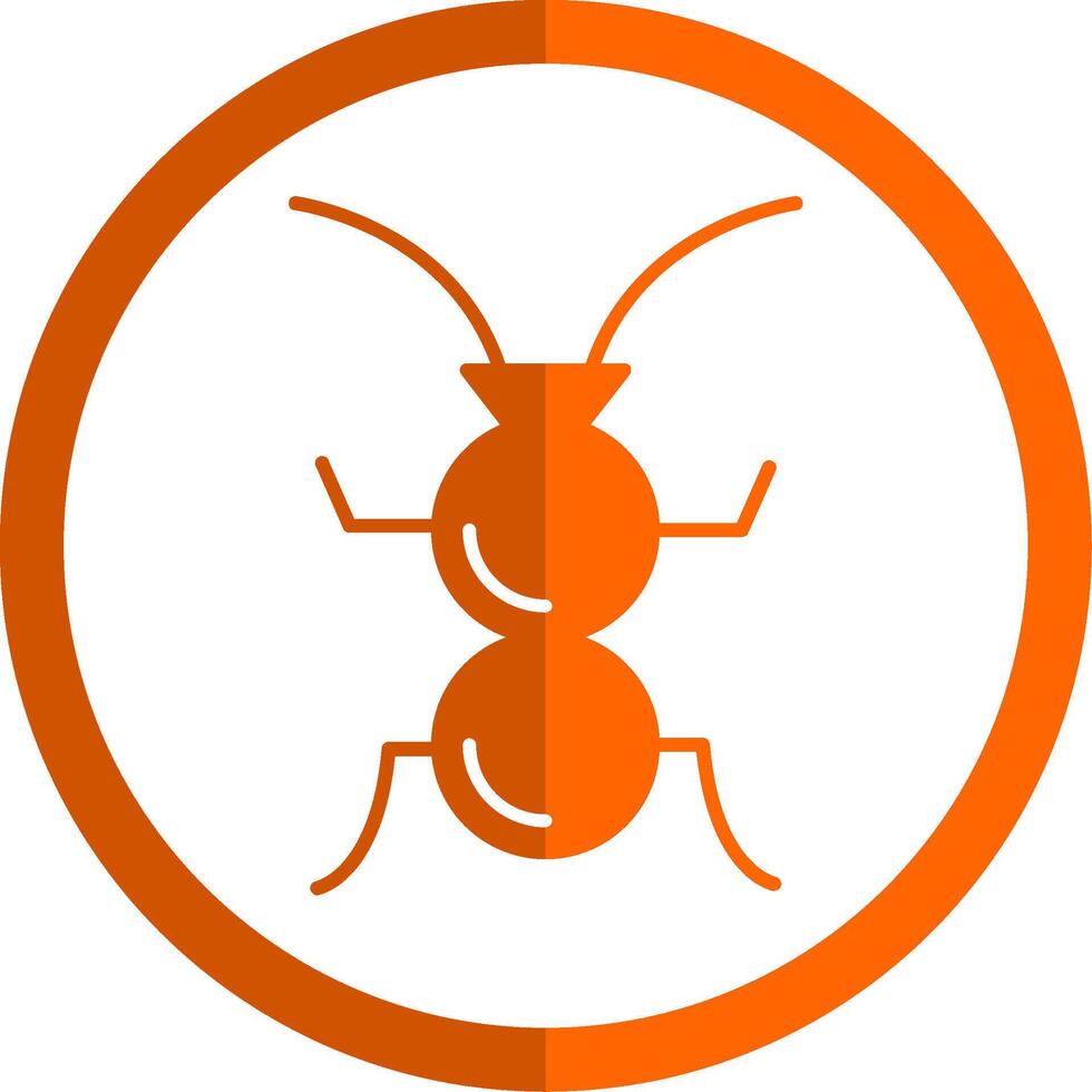 Formicidae Glyphe Orange Kreis Symbol vektor