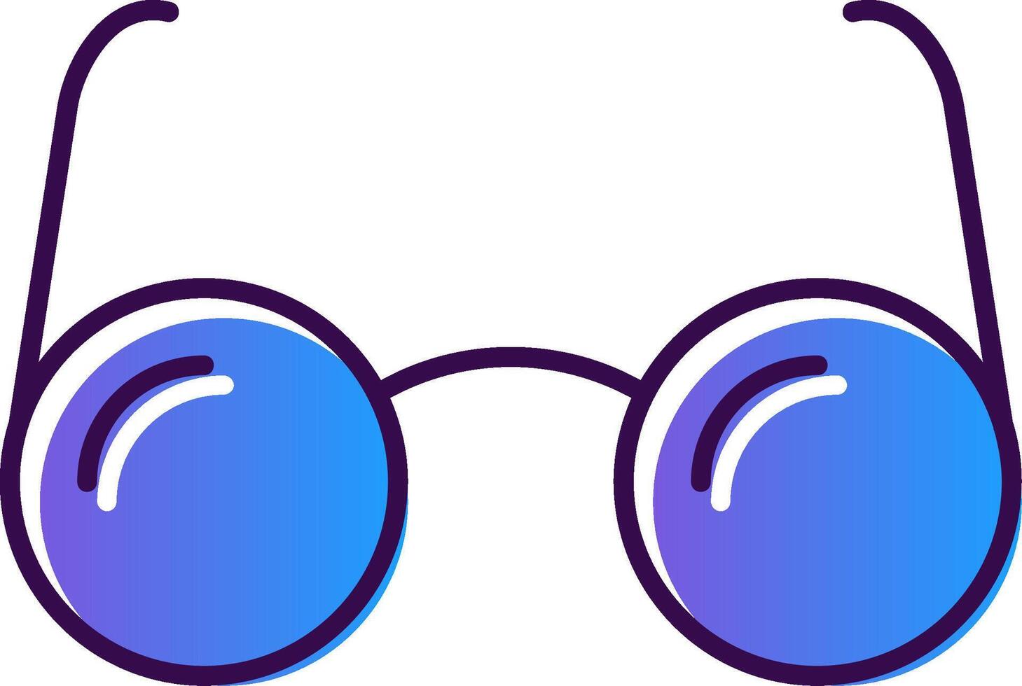 Brille Gradient gefüllt Symbol vektor