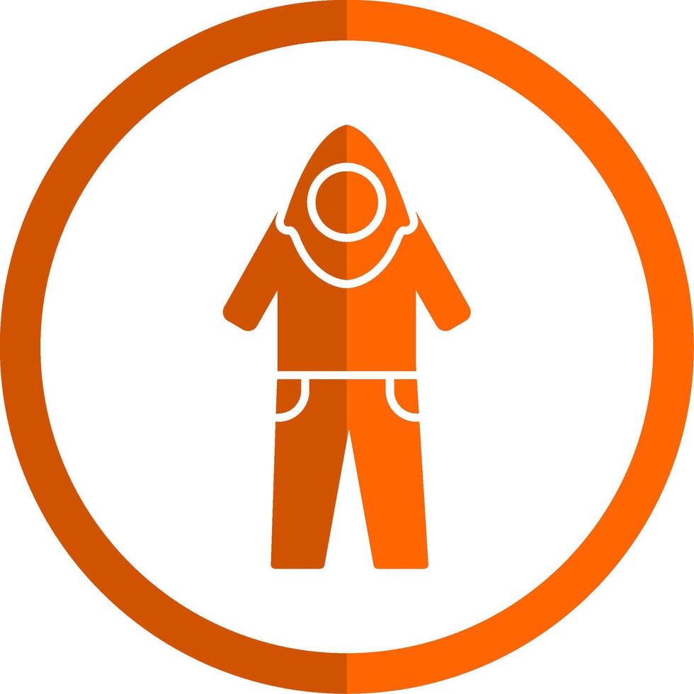 Overall Glyphe Orange Kreis Symbol vektor