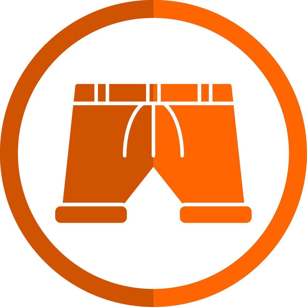 kurz Glyphe Orange Kreis Symbol vektor