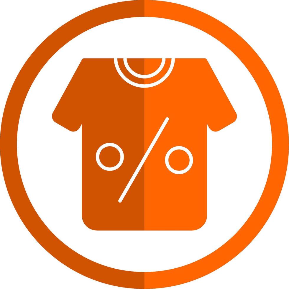 tshirt glyf orange cirkel ikon vektor