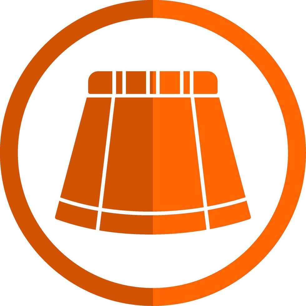 Rock Glyphe Orange Kreis Symbol vektor