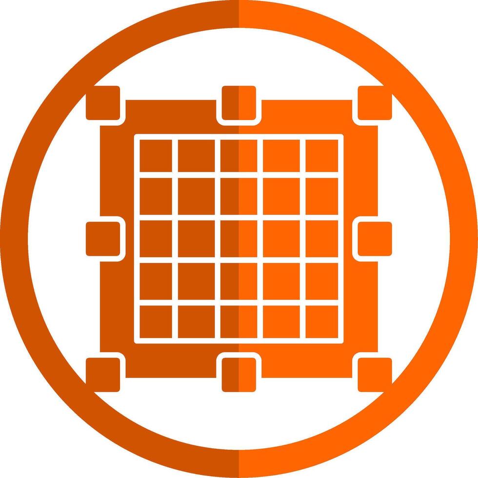 Gitter Glyphe Orange Kreis Symbol vektor