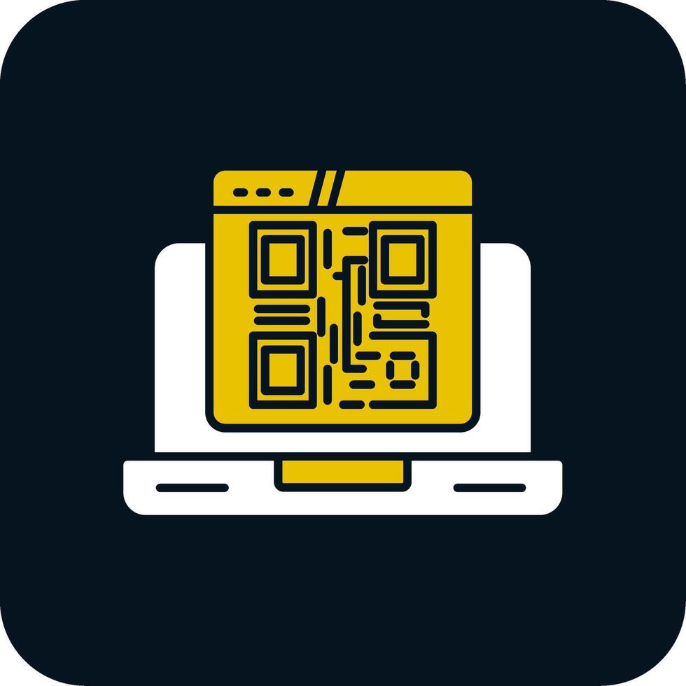 QR-Code-Glyphe zweifarbiges Symbol vektor