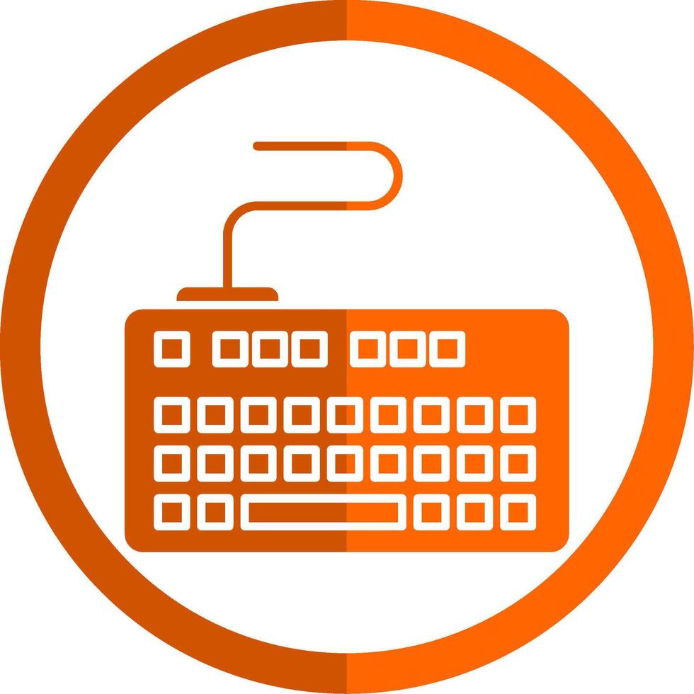 Tastatur Glyphe Orange Kreis Symbol vektor