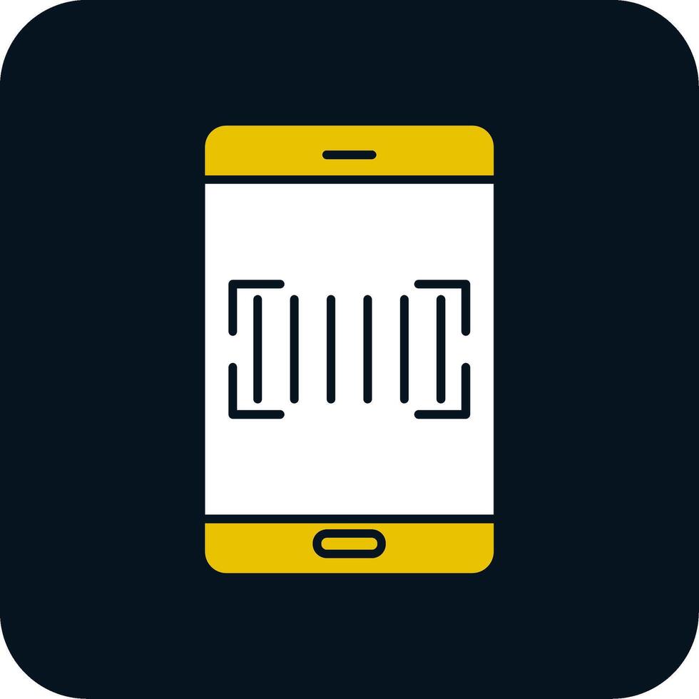 streckkod scanner glyf två Färg ikon vektor
