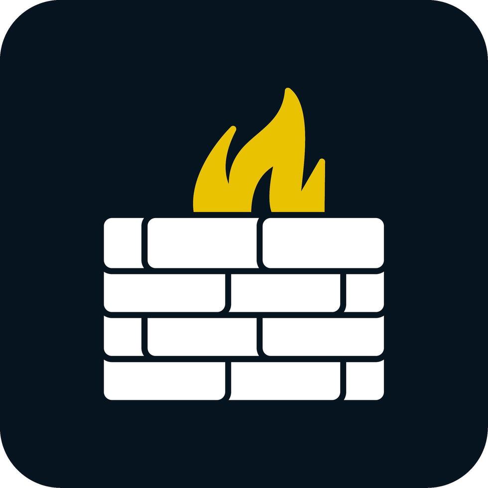 Firewall-Glyphe zweifarbiges Symbol vektor