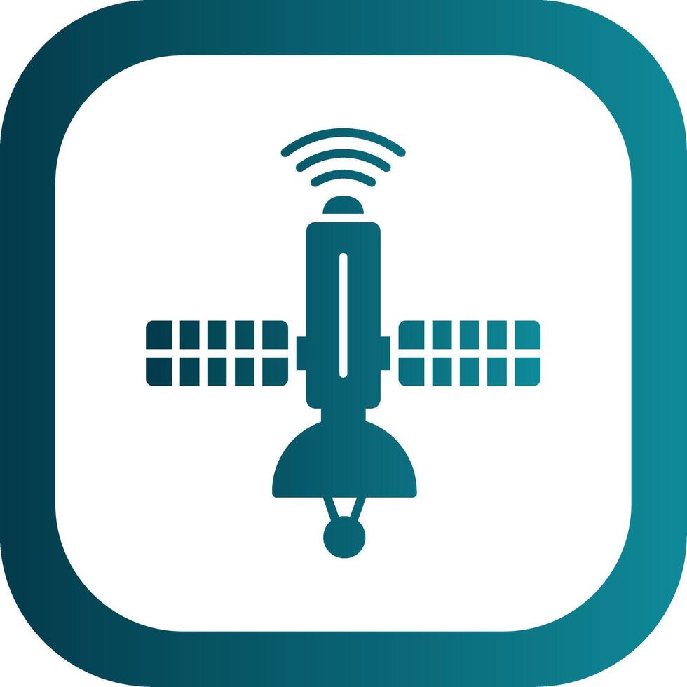 satellit glyf lutning runda hörn ikon vektor