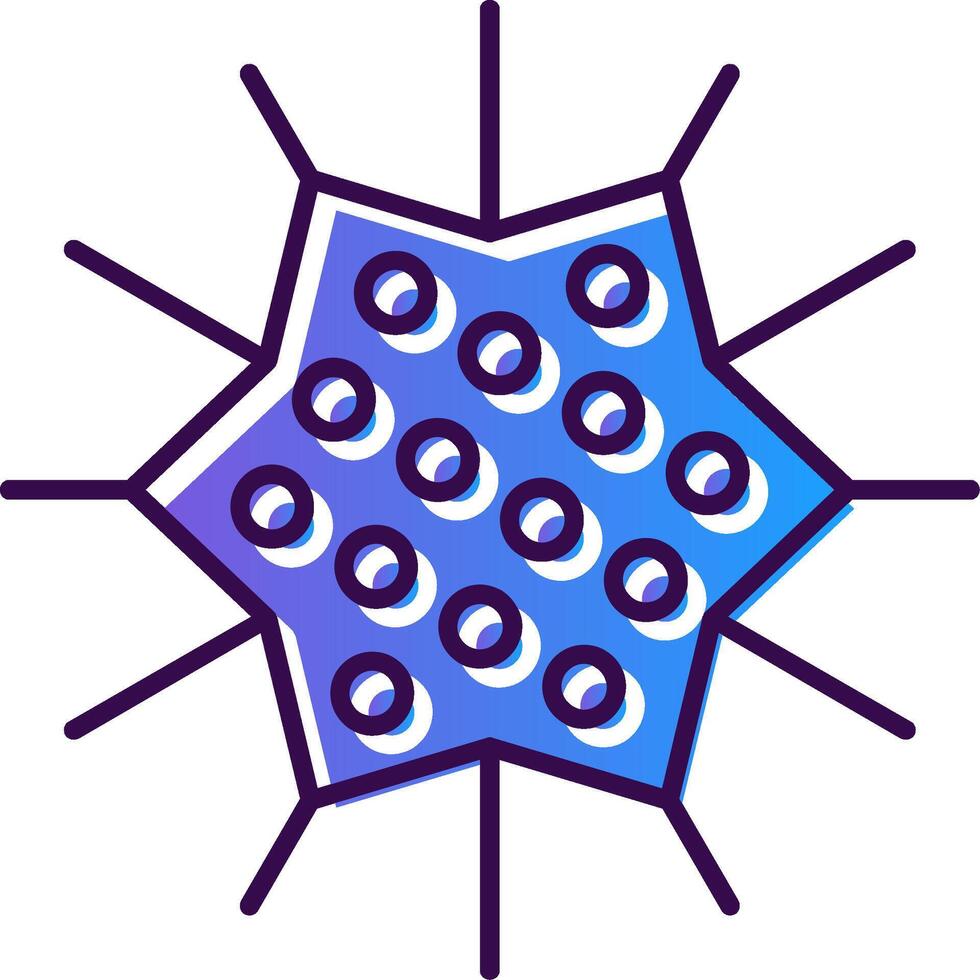 Meer Bengel Gradient gefüllt Symbol vektor