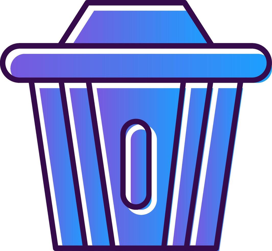 recyceln Behälter Gradient gefüllt Symbol vektor