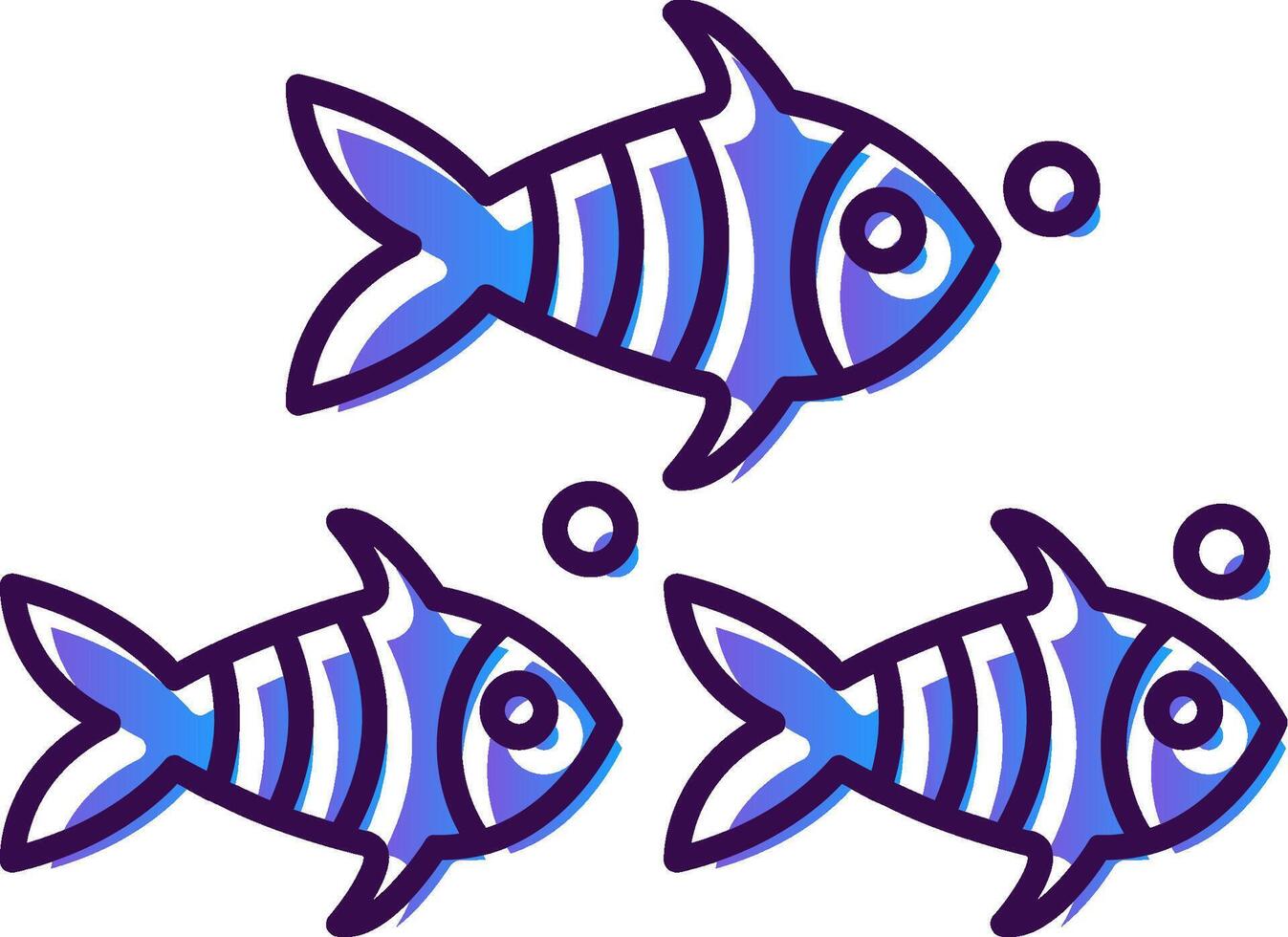 Fisch Gradient gefüllt Symbol vektor
