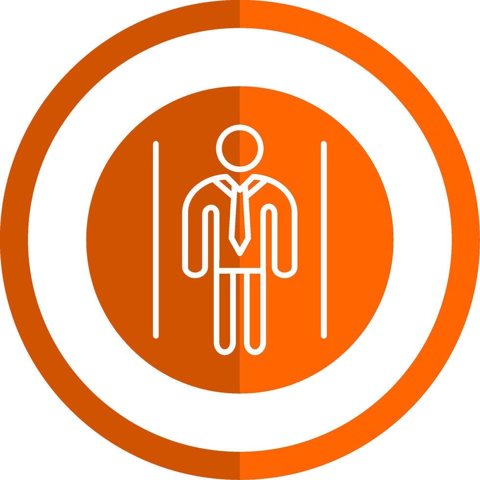 Geschäft Menschen Glyphe Orange Kreis Symbol vektor