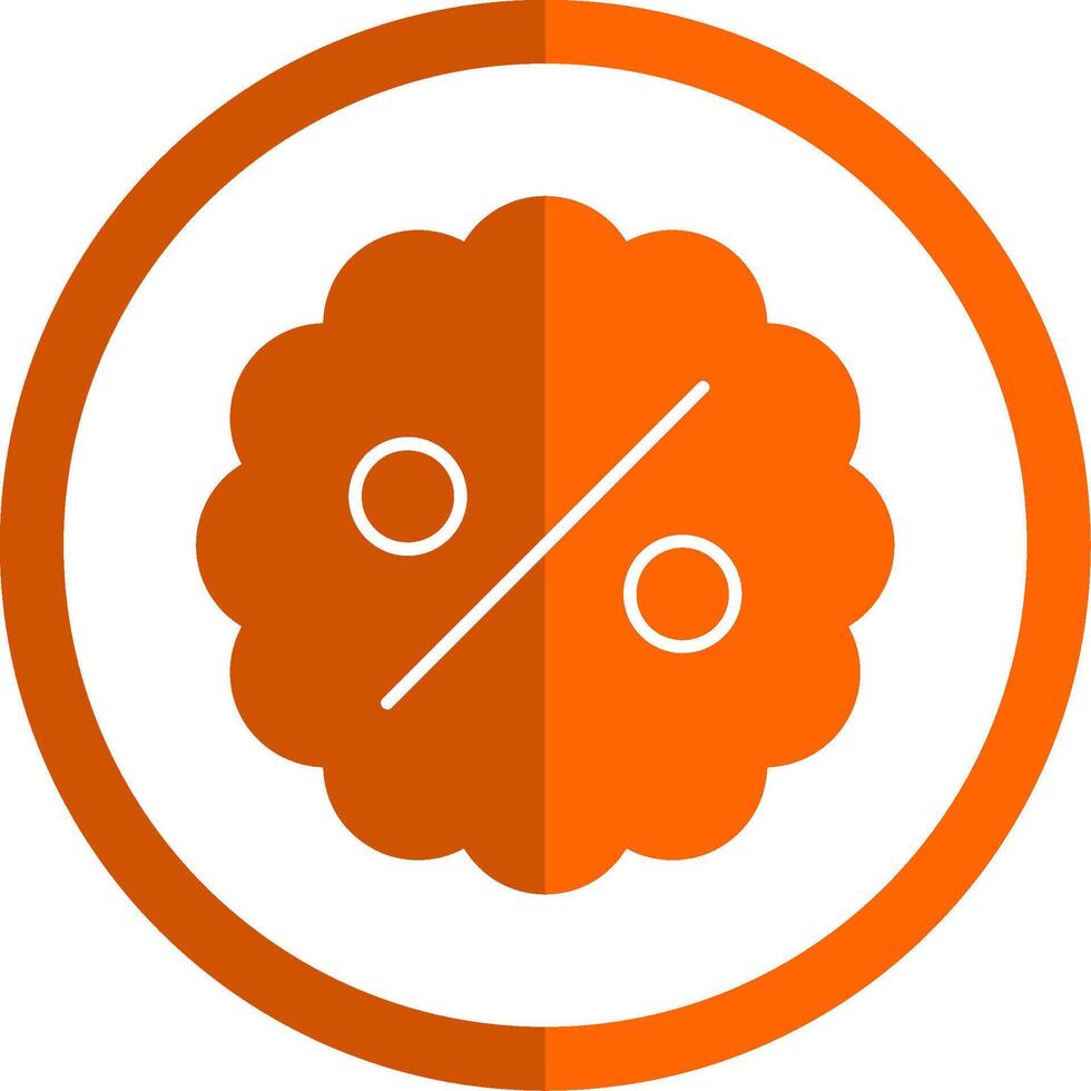 Rabatt Glyphe Orange Kreis Symbol vektor