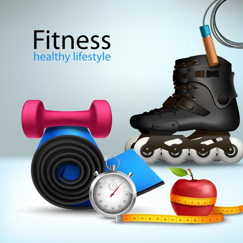 Fitness-Lifestyle-Hintergrund vektor