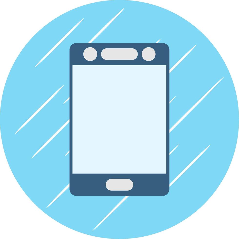 Handy, Mobiltelefon eben Blau Kreis Symbol vektor