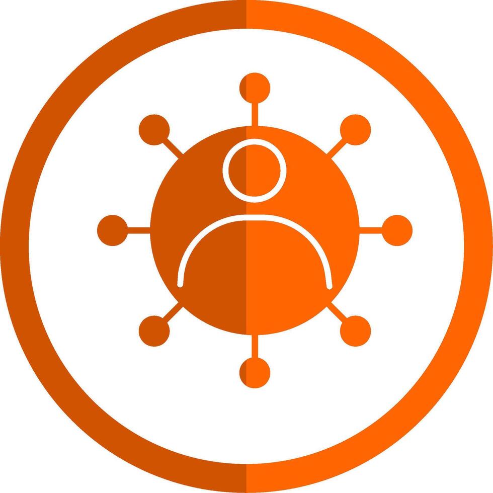 Benutzerbild Glyphe Orange Kreis Symbol vektor