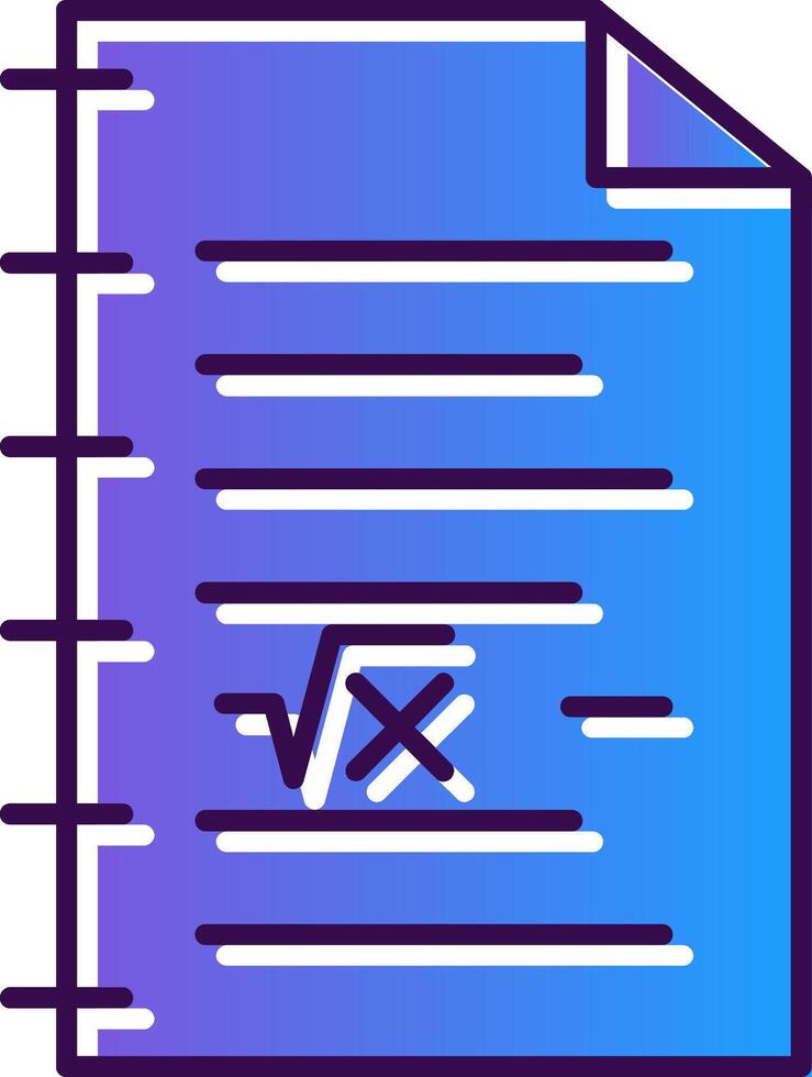 Mathematik Gradient gefüllt Symbol vektor