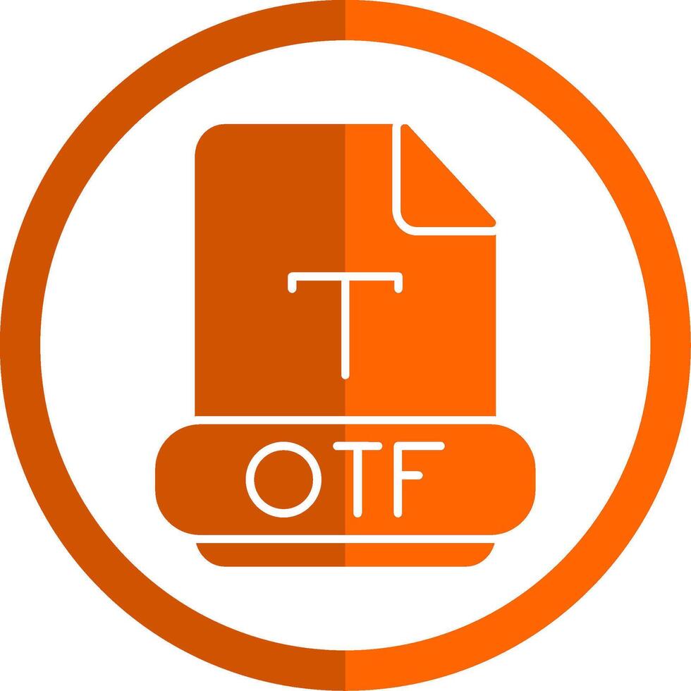 otf glyf orange cirkel ikon vektor