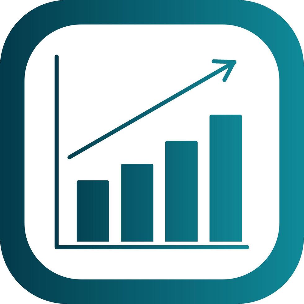 bar Diagram glyf lutning runda hörn ikon vektor