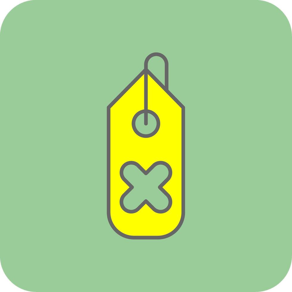 Etikett gefüllt Gelb Symbol vektor