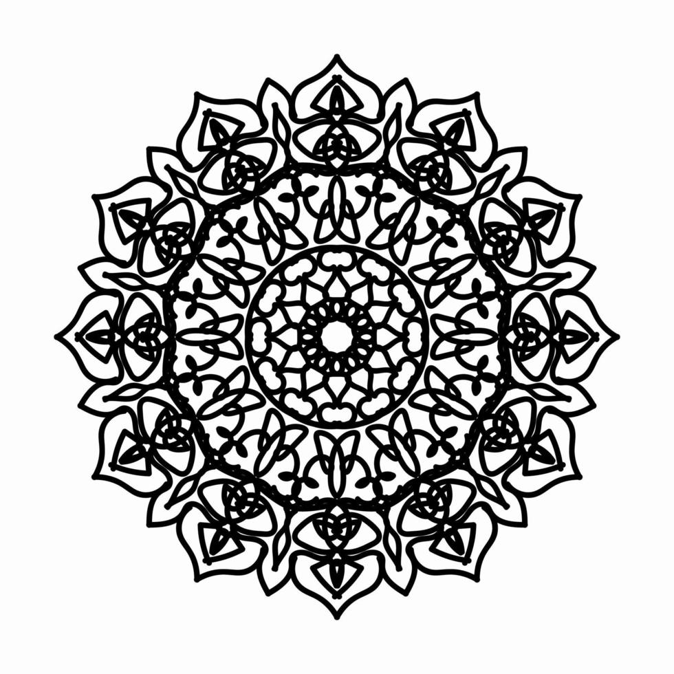 mandala mönster svart och vitt gott humör vektor