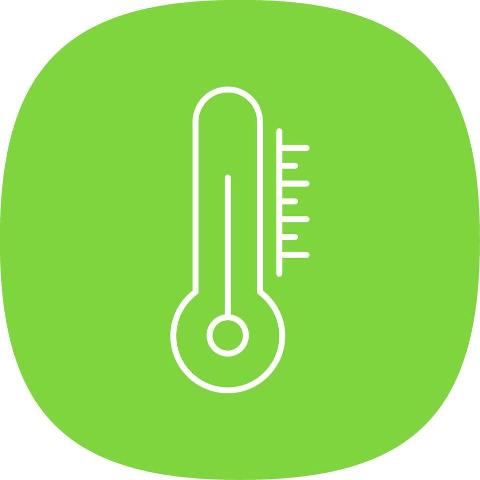 termometer linje kurva ikon vektor