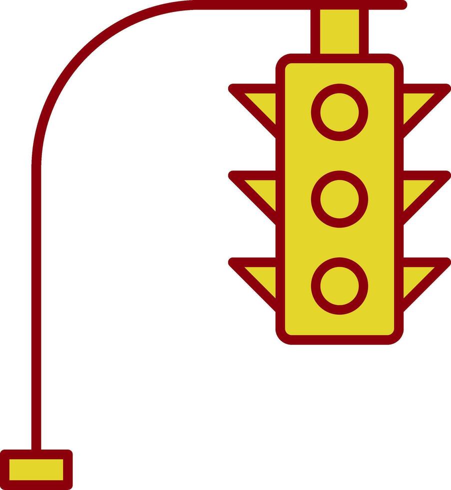 Ampellinie zweifarbiges Symbol vektor