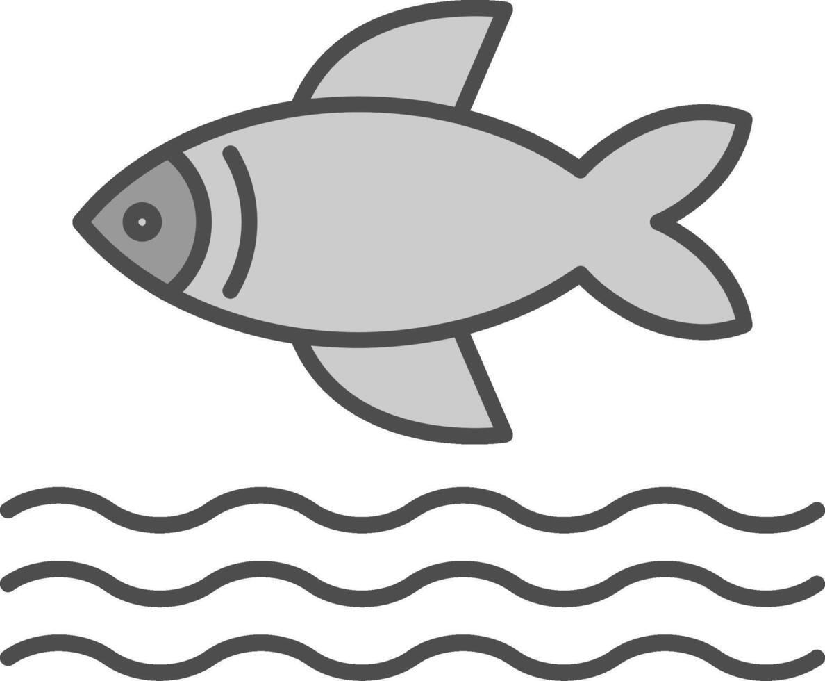 fisk fylla ikon vektor
